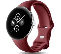 Easuny Bracelet Compatible avec Google Pixel Watch 2/1 Bracelet, Réglable Souple Silicone Sport Bracelet pour Google Pixel Watch 3/4 41mm pour Femmes Hommes, Grand Vin Rouge