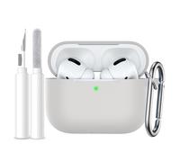 Easuny Compatible avec Coque AirPods Pro 2, Antichoc Silicone Protection Housse Compatible avec Étui Apple AirPods Pro 2/1 Génération, LED Visible, avec Mousqueton&Kit de Nettoyage - LumièreStellaire