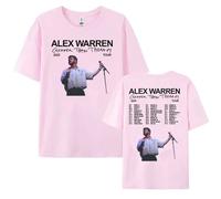 Easwisa Alex Singer Warren Cheaper Than Therapy Tour T-Shirt Homme/Femme Été Coton Manches Courtes Coupe Ample À La Mode T-Shirt Rétro Haut-Pink||x_s
