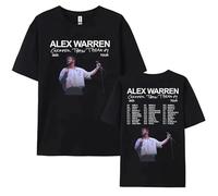 Easwisa Alex Singer Warren Cheaper Than Therapy Tour T-Shirt Homme/Femme Été Coton Manches Courtes Coupe Ample À La Mode T-Shirt Rétro Haut-Black||x_s