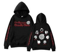 Easwisa Anime The Seven Deadly Sins Sweats À Capuche Mode Harajuku Pulls Hommes Et Femmes Sweatshirts Hip-hop Décontracté Hauts Unisexes-Black||m