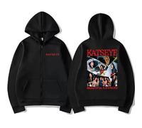 Easwisa KATSEYE The Beautiful Chaos Sweat À Capuche Zippé Homme Et Femme Hip-hop Rétro Sweat-Shirt Mode Décontracté Veste-Black||s