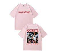 Easwisa KATSEYE The Beautiful Chaos T-Shirt Imprimé Homme/Femme Rétro T-Shirt Coton Mode Manches Courtes Unisexe Été Haut-Pink||x_s