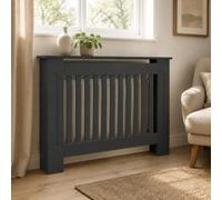 Easy Act Cache-radiateur 78 x 19 x 82 cm anthracite - Cache-radiateur en MDF laqué style maison de campagne - Revêtement de chauffage pour salon, chambre à coucher et couloir