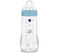 Easy Active Baby Bottle,Easy-To-Grip Ergonomic Bottle,Large Learning Bottle,No. 3 Silicone Teat And Leak-Proof Lid,4+ Months,Blue,330 Ml