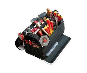 Easy Bag Électricité 47 Pièces - Boîte à Outils Textile avec Multiples Poches, Bandoulière, Base Renforcée - Coffret Complet d’Outils pour Électriciens et Bricoleurs