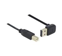 DeLOCK 85183 Câble USB 2.0 A/B 0.5m Noir : Connecteurs Mâle/Mâle, Contacts Or, Débit 480 Mbit/s (0.48 Gbit/s), Diamètre 4.5mm