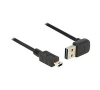 Easy - Câble USB - USB (M) incliné vers le haut/bas, réversible pour mini USB type B (M) - USB 2.0 - 50 cm - noir