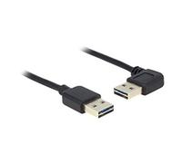 DeLOCK Câble USB 2.0 85557, USB-A Mâle vers USB-A Mâle, 2m, Noir, Contacts Plaqué Or, Débit 480 Mbit/s, AWG 24/28
