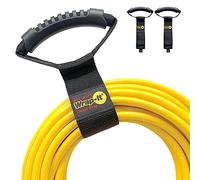 Easy-Carry Wrap-It Storage Straps - 17" (2-Pack) - Heavy-Duty Hook and Loop Cord Carrying Strap, Hanger, and Organizer with Handle for Pool Hoses, Garden Hoses, Cables, and Dad Gift Ideas