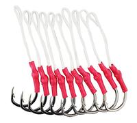 Easy Catch Assist Crochet de pêche (lot de 50) - Pour appâts vivants avec ligne de pêche tressée rigide en polyéthylène - En acier inoxydable, 3/0-50PCS