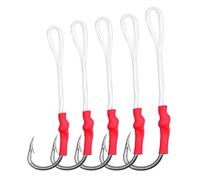 Easy Catch Assist Crochet de pêche (lot de 50) - Pour appâts vivants avec ligne de pêche tressée rigide en polyéthylène - En acier inoxydable, 7/0-50PCS