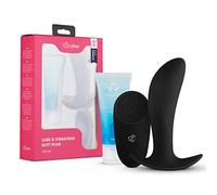 Easy Choice Anal Plug Vibrant avec Lubrifiant EasyGlide - Plugs Anals pour la Stimulation de la Prostate - Sex Toys Anals avec Télécommande - Lubrifiant à base d'Eau Inclus - Noir, 150ml