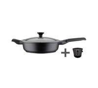 EASY CLICK Sauteuse Fonte Aluminium Aspect Pierre Manche amovible Induction D28 SC