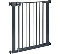 Easy Close Metal Gate,Barrière Escalier Enfant À Pression 73-80 Cm (Max 108 Cm),Barrière De Sécurité Enfant Facile À Fermer D'une Main,Sans Vis Ni Perçage,Double Verrouillage,Noir