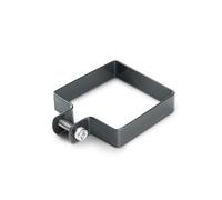 EASY CLOTURE Collier de Fixation carré 60 x 60 mm pour portillon grillagé en Acier galvanisé Maille 100 x 50 Gris Anthracite
