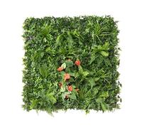 EASY CLOTURE Mur végétal Artificiel extérieur et intérieur 1m x 1m Tropical