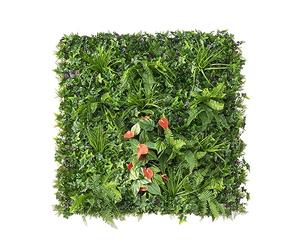 EASY CLOTURE Mur végétal Artificiel extérieur et intérieur 1m x 1m Tropical
