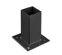 EASY CLOTURE Platine de Fixation 60 x 60 mm pour portillon grillagé en Acier galvanisé Maille 100 x 50 Noir