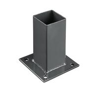 EASY CLOTURE Platine de Fixation 60 x 60 mm pour portillon grillagé en Acier galvanisé Maille 100 x 50 Gris Anthracite