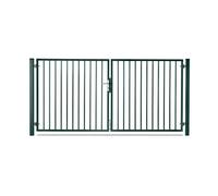 Easy Clôture Portail barreaudé Acier galvanisé Passage 4m00 H 1m20 Vert