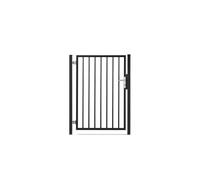 Easy Clôture Portillon barreaudé Acier galvanisé Passage 1m H 1m20 Noir