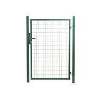 EASY CLOTURE Portillon grillagé en Acier galvanisé Maille 100 x 50 L 1m x H 1m50 Vert - Porte de Jardin - Clôture de Jardin avec Serrure et poignée