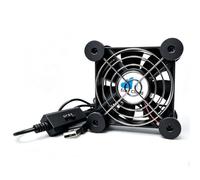 Easy Cloud Lot de 2 ventilateurs USB de 80 mm avec contrôleur de vitesse 3 vitesses pour boîtier, serveur, récepteur, routeur, DVR, Xbox, refroidisseur