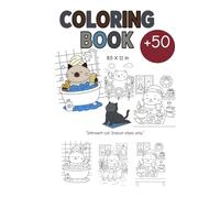 Easy Coloring Book: 50 Cozy Cat Home Vibes Pages for relaxing: 50 Pages of Cozy Cat Vibes coloring book! Designed specifically for adults, 8.5 x 11 in deliver relaxing moments at home.
