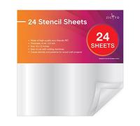 Easy Cut Stencil Sheet Set of 24-12”x12” Acetate Mylar for Cricut Vinyl Cutting - Craft Material