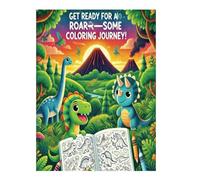 Easy dinosaur coloring book for kid: fun and easy