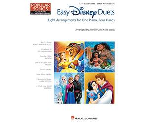 Easy Disney Duets Piano | Recueil de Chansons et de Partitions Piano Duo Élémentaire Intermédiaire Débutant | 8 Duos Disney Jennifer Mike Watts | Hal Leonard Student Piano Library Livre Musique