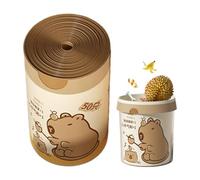 Easy Dispense Trash Bags, Bathroom Waste Bag Roll Set, 45pcs Small Leakproof Bin Liners with Drawstring Fit, Quality Hdpe Garbage Bags, Minimal Clean Design, Home Kitchen and Daily Use