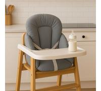 Easy Dort - Coussin de chaise haute bébé Coton Enduit Couleur - Gris