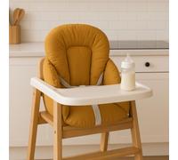 Easy Dort - Coussin de Chaise Haute bébé Coton Enduit Couleur - Moutarde