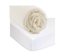 Easy Dort | Kit Drap Housse 90x190 cm Lit Une Place + Protège Matelas 90x190 imperméable Lit Simple | Écru Blanc | Ultra Doux, Respirant | Certifié GOTS et Oeko Tex | Fabriqué en Europe
