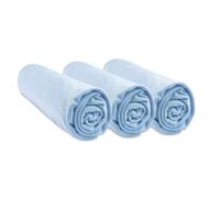Easy Dort Lot 3 Draps Housse 70x140 Cm Bambou Hypoallergenique Lit Bébé Enfant 70 X 140 Cm Bleu Ciel Extensible Respirant Multicolore