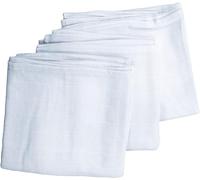 Easy Dort Lot de 3 Langes bébé en Coton Bio - 63x63 cm - Blanc