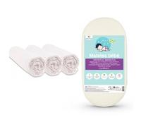 Easy Dort Matelas 32x72 Couffin Berceau Nacelle Bébé + 3 Draps Housse Coton Bio | Kit Complet lit bébé | Certifié GOTS & Oeko-Tex | Fabrication France & UE