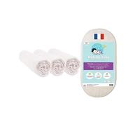 Easy Dort Matelas 32x72 Couffin Berceau Nacelle Bébé + 3 Draps Housse Coton Bio | Kit Complet lit bébé | Certifié GOTS & Oeko-Tex | Fabrication France & UE