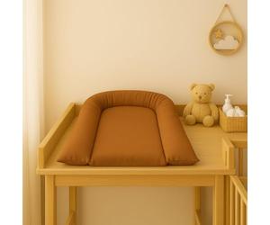 EASY DORT | Matelas à langer 70x45 cm |Plan à langer incliné 45x70 cm | Lavable & Imperméable | Bords surélevés | Protection de la tête | Coton à enduction acrylique | Fabriqué en France |