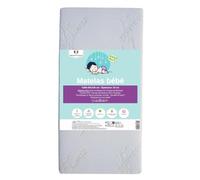 Easy Dort Matelas bébé 60x120 cm pour Lit Parapluie Viscose de Bambou Été & Hiver Épaisseur 10 cm Double Face Fabriqué en France