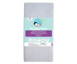 Easy Dort Matelas bébé 60x120 cm pour Lit Parapluie Viscose de Bambou Été & Hiver Épaisseur 10 cm Double Face Fabriqué en France