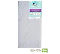 Easy Dort - Matelas bébé 70 x 140 cm - Berceau ou lit bébé - Housse en Bambou | Été & Hiver | Double Face | Fabrication Française | Blanc