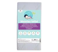 Easy Dort - Matelas couffin bébé 40 x 80 cm - Berceau, nacelle ou lit bébé - Housse en Bambou | Été & Hiver | Double Face | Très Confortable | Fabrication Française 40x80 cm | Blanc