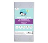 Easy Dort - Matelas couffin bébé 40 x 90 cm - Berceau, nacelle ou lit bébé - Housse en Bambou | Été & Hiver | Double Face | Très Confortable | Fabrication Française 40x90 cm | Blanc