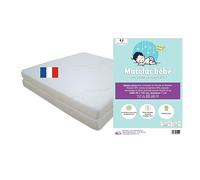 Easy Dort - Matelas Pliant Bébé 60 x 120 cm - Housse en Bambou | pour lit 60x120 cm à Votre Choix | Epaisseur 7 cm | Facilement Pliable | Oeko tex® | sans substances nocives | Blanc