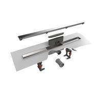 Easy Drain Compact 50 FF zero caniveau de douche plaque simple avec sortie latérale 6x70cm inox edcomffz700-50