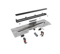Easy drain Compact modulo taf black caniveau de douche 100cmGrille Zero+ M1 garde d'eau 30mm noir edm1tafzm1000-30b