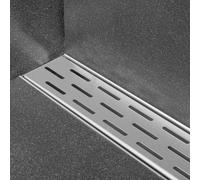 Easy Drain Compact mur 50 caniveau d'évacuation 6x110cm sortie latérale inox edcomw1100-50